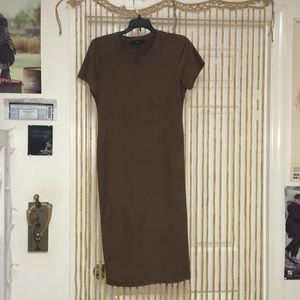 Suede Bodycon Dress, VIBE Sportswear, Medium